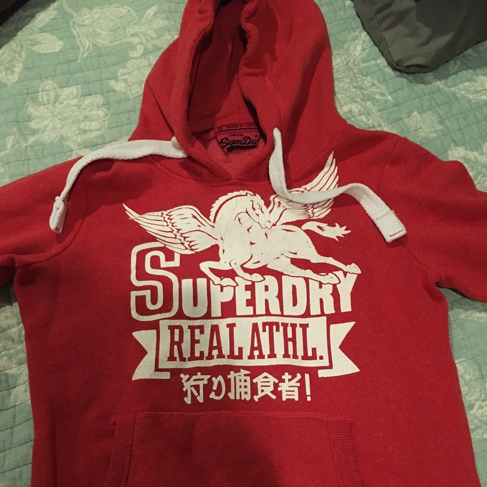 Super Dry red hoodie purchased in Germany